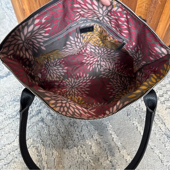 Lodis Siera Black Pebbled Leather Womens Tote - Picture 9 of 13